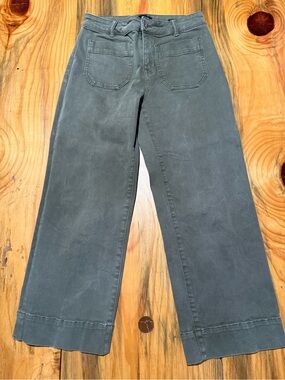 Sanctuary Olive Green The Marine Crop Wide Leg Jeans, Women’s Size 27